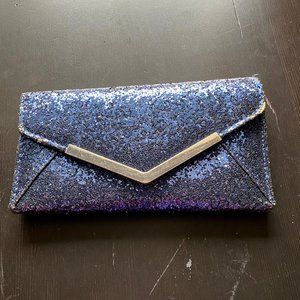 Blue Glitter Trifold/Letter Wallet